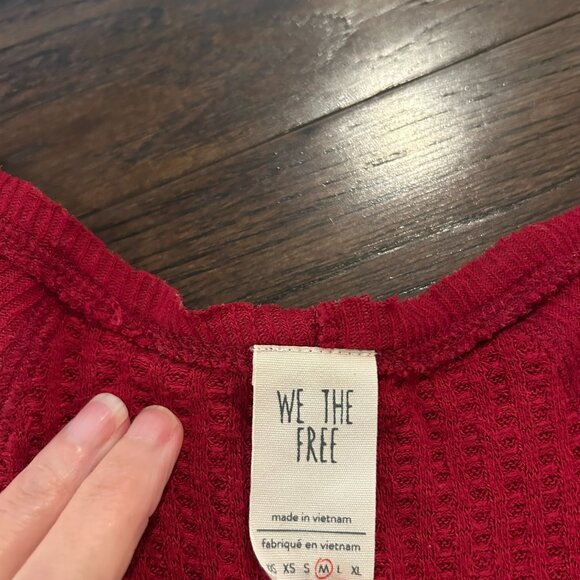 VGUC Red Free People Catalina Thermal Top size Medium - Picture 5 of 6